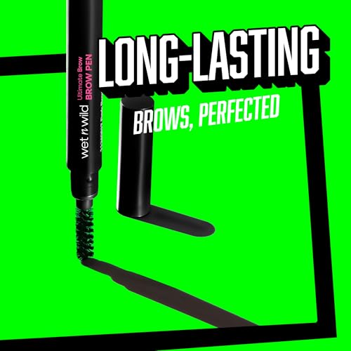 Wet n Wild, Ultimate Brow Pen, Dual-Ended Tip with Brush and Spoolie for Hair-Like Strokes, Long-Lasting Wear Up to 16H, Lightweight, Buildable Ink for a Fresh Finish, Dark Brown