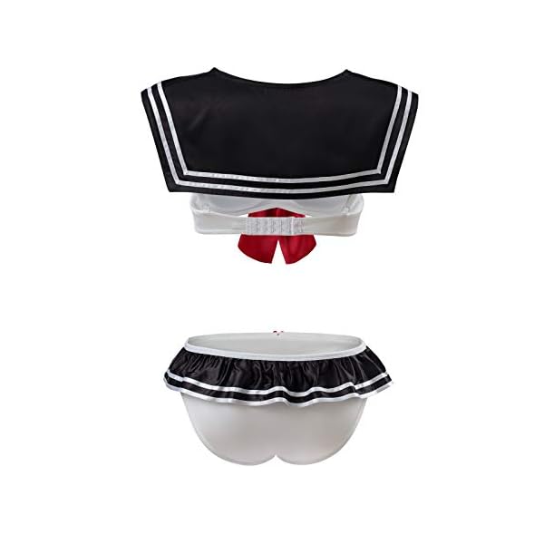 LittleForBig-Damen-Negligee-Sexy-Matrosenkragen-Aermellos-Rueckenfrei-Bikini-Slip-Kostuem-Magische-Maedchen-Usagi-Dessous-Set LittleForBig Damen Negligee Sexy Matrosenkragen Ärmellos Rückenfrei Bikini Slip Kostüm Magische Mädchen Usagi Dessous…