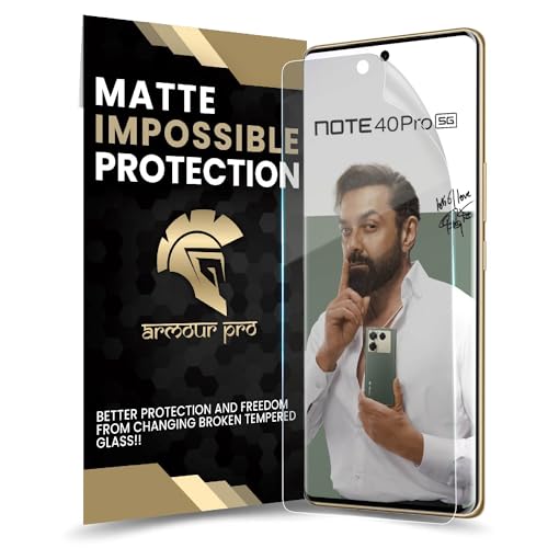 Image of ArmourPro Edge to Edge Screen Protector for Infinix Note 40 Pro, Note 40 Pro Plus and Zero 30 5G (6.78 Inch) with Easy Installation Kit | Matte, Case Friendly Coverage, Ultra Thin Membrane
