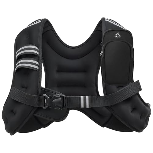 Image of Weighted Vest for Men and Women 6lbs /8lbs /12lbs /16lbs /20lbs Adjustable Weights Rucking Vest for Walking, Strength, Training, Running