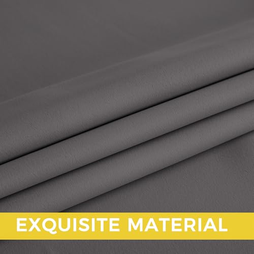 Image of NICETOWN Blackout Curtains Grommet 2 Panels Grey Drapes 95Inches Long