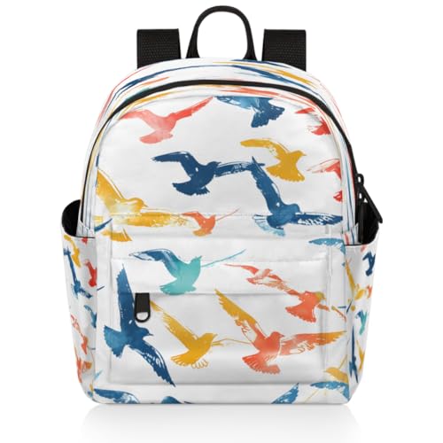 Watercolour Pigeon Backpack for Women Large Capacity with Adjustable Pressure Relief Strains Lightweight Travel Backpack for Work Travel Casual Gifting2
