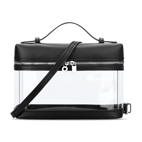 KKXIU Clear Crossbody Bags for Women Stadium Approved Vegan Leather Transparent Purses for Concerts Sports3