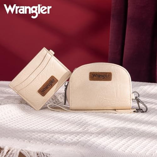 Image of Wrangler KeyChain Wallet Wristlet Wallets for Women Dual Pouch Wristlet with Zipper Womens Credit Card Holder Wallet