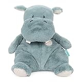 GUND Baby Oh So Snuggly Hippo Large Plush Stuffed Animal Understuffed and Quilted for Tactile Play and Security Blanket Feel, for Baby and Infant, Teal Blue and Cream, 12.5'