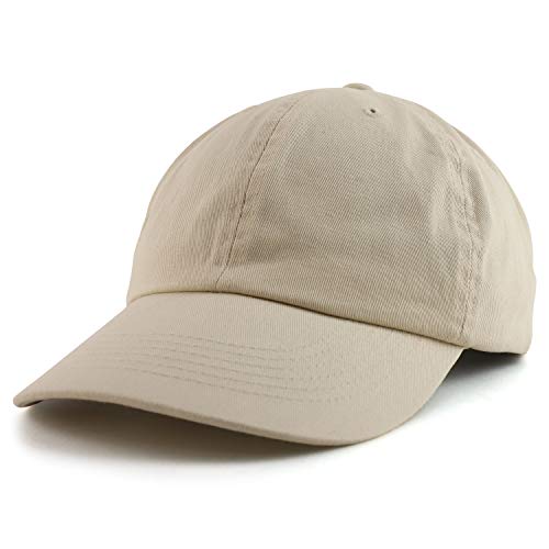 Image of Trendy Apparel Shop Oversize XXL Plain Unstructured Soft Crown Cotton Dad Hat