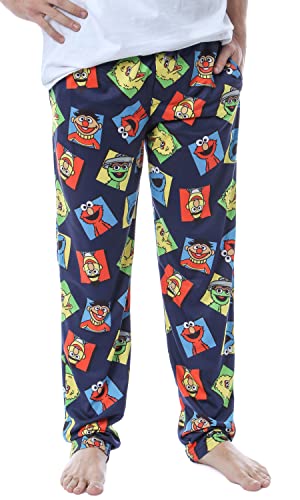 Sesame Street Men's Cookie Monster Elmo Big Bird Oscar The Grouch Big Bird Bert Ernie Lounge Sleep Pajama Pants