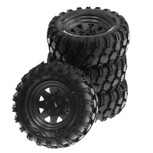 RC�^�C�� For Trxs For TRX4 for Axial SCX10 �p 4 �� 93 �~�����[�g�����^�� 1.9 "�r�[�h���b�N�z�C�[�������S���^�C���Z�b�g 1/10 RC �N���[���[�ԗp(Black)