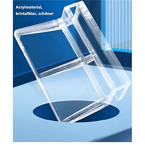 SHULLIN Pack of 8 Support Holder Glass Cover Clips Glass Cover Clips Glass Cover Universal Holders Aquarium Cover Holder for Rimless Aquariums (Transparent) (8 mm) - Image 2