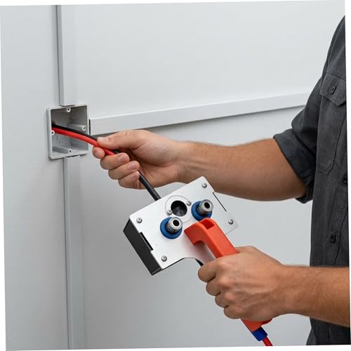 Extractor de cables pasacables con mango ergonómico naranja para pared 3