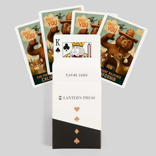 Lantern Press California, Smokey Bear y Amigos Naipes Poker miniatura 6