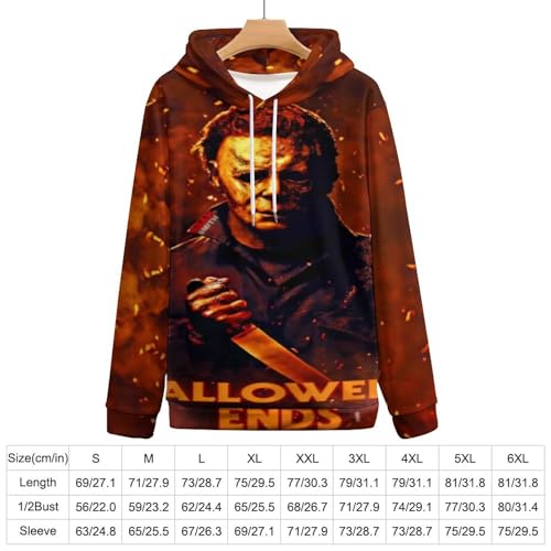 ZHANGXM Men's Pullover Sweatershirt Halloween Michael Myers Autumn Soft Loose for Womens Long Sleeved Sweater3