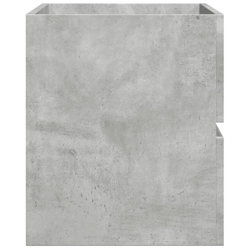 Muebles de baño de diseño actual en madera de ingeniería gris hormigón 6