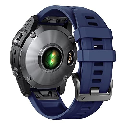 ANBEST Correas Compatible con Garmin Fenix 6 Pro/Fenix 7/Epix 2 Correa, 22mm Silicona de Pulsera para Fenix 5/Descent G1/Forerunner 955/965/Approach S62 Quick Fit Correa, Azul Oscuro