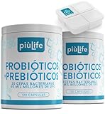 Probioticos Y Prebioticos Intestinales 240 Cápsulas PiùLife, 40 Mil Millones UFC Y 20 Cepas Por Dosis, Probioticos Intestinales Con...