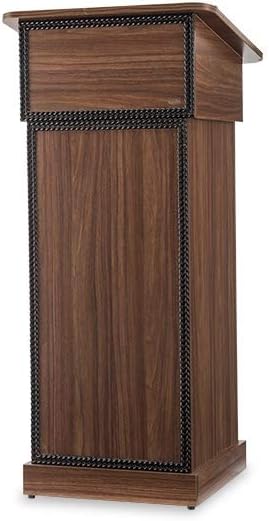 Durian Obelisk Office Table (Matte Finish, Brown)