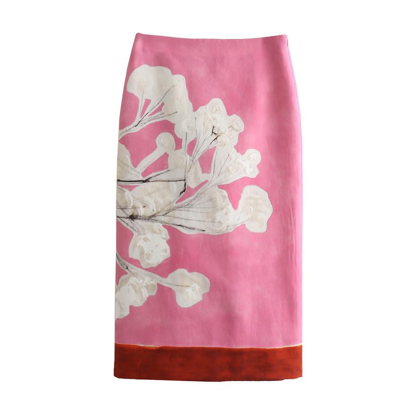 Midi Skirts for Women High Waist Print Long Skirt Vintage Casual Vacation Fall Skirts for Women4