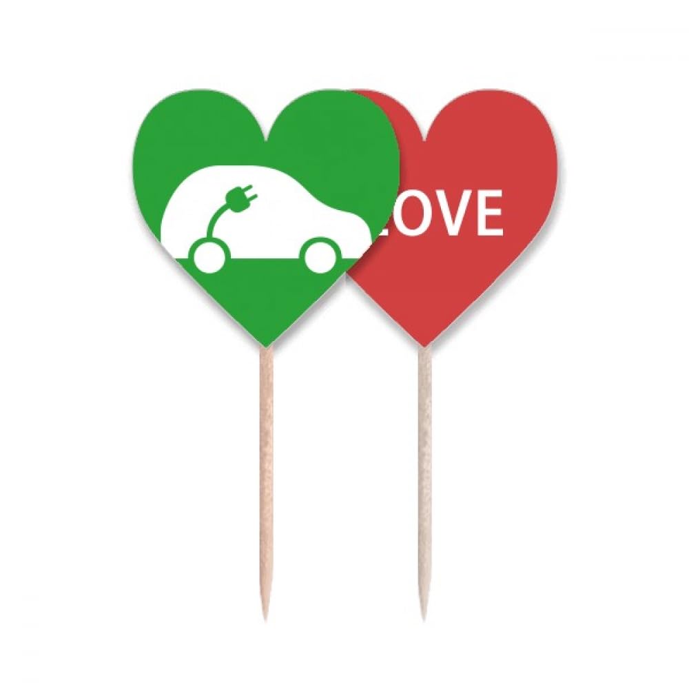 Drapeau Love Heart de labellisation pour cupcakes et identification de plats