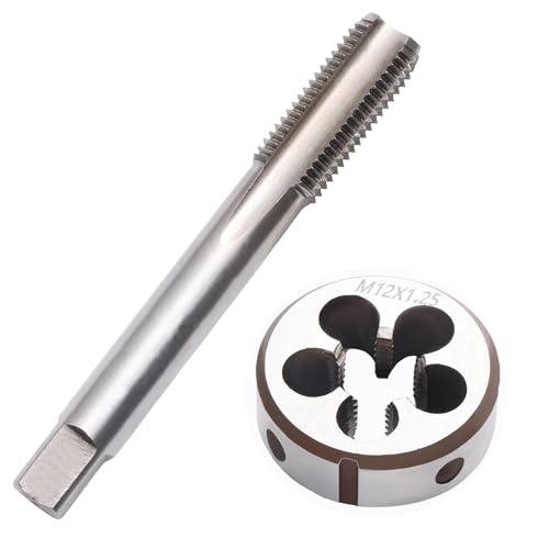 Image of M12 x 1.25 Metric Thread Tap and Die Set, M12 x 1.25mm High-speed Steel Machine Tap Die Set Right Hand