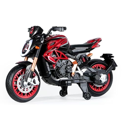 Image of 800cc Superman Bike | 12V /5AH Battery | 12V /15000 RPM 2 Motors | Hand Accelerator | with Bluetooth | Key Start | Dazzling LED Wheels | Multimedia Fun | BIS Certified | (Superman) (3-10 Years)
