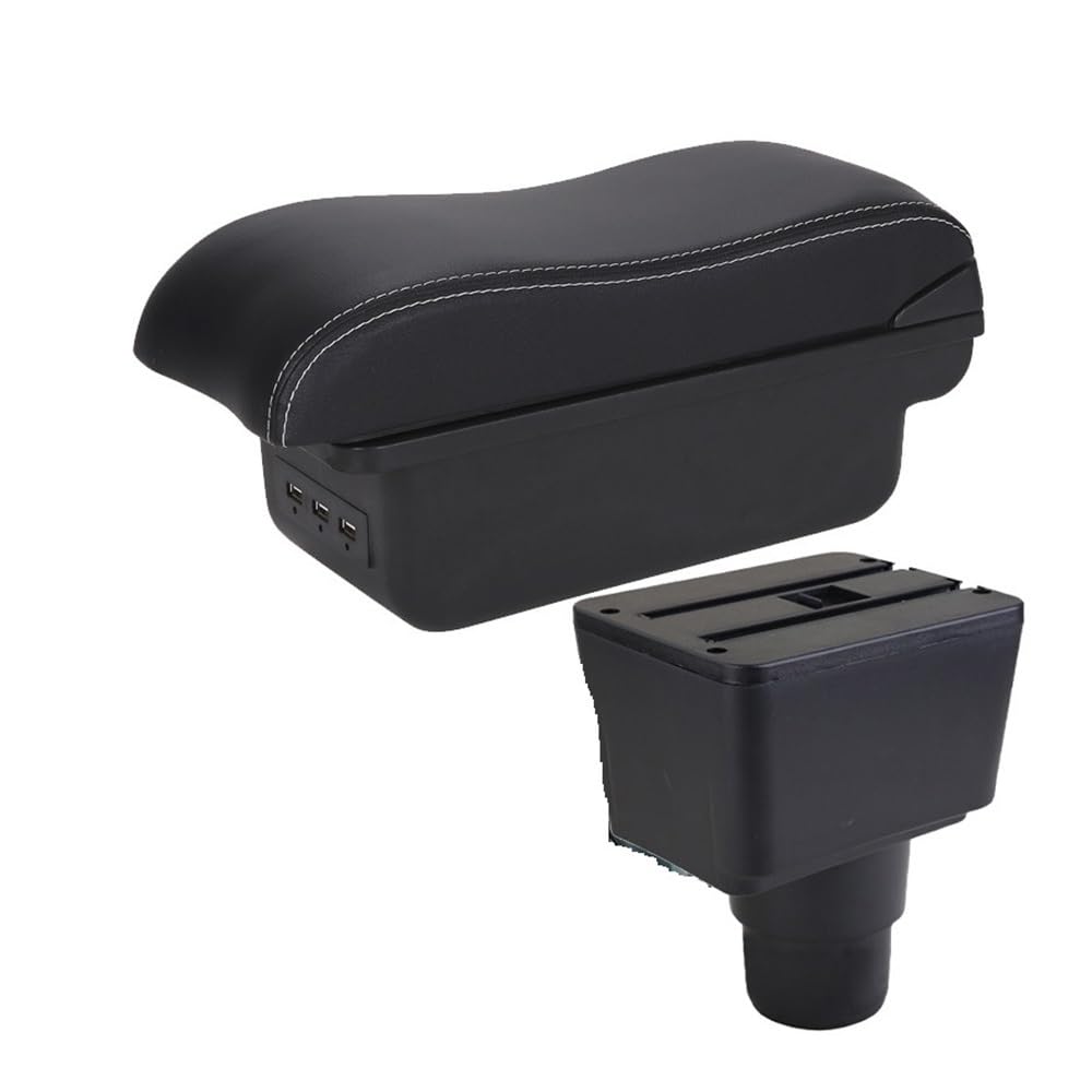 Aierdeyp B3 Black White 3Usb Car Armrest Box For Ford For Ecosport 2018-2024