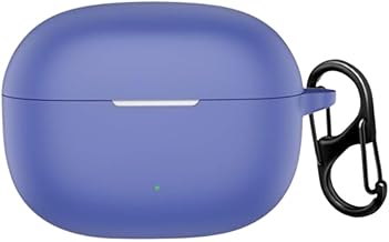 Anvique Silicone Case Cover for Realme Buds T200X (2025), Clear, Protective Water-Resistant Cover with Non-Slip Grip (Blue)