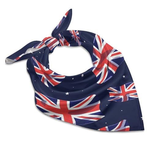 UK British Union Jack Print Womens Silk Scarf Soft Bandana Head Scarf Hair Warp
