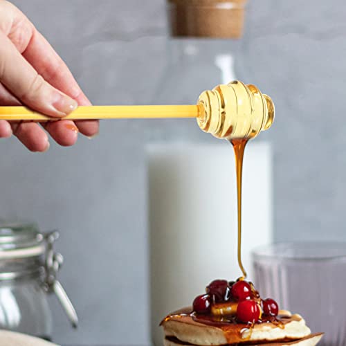 Bestonzon Glass Honeycomb Stick Long Handle Honey Dipper Sticks Honey Stirrer Juices Jam Stirrer Coffee Stir Sticks Reusable Stirring Rod #TOP6