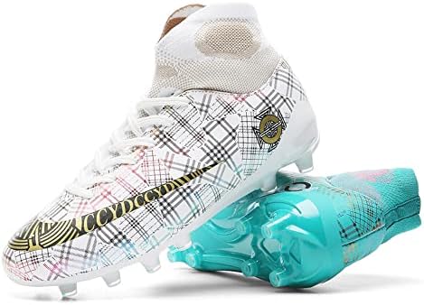 KAEAEILSS Men’s Soccer Boots Football Shoes Cleats Spike Shoes Sneaker Comfortable Adults Athletic Outdoor/Indoor/Competition/Training