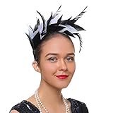Eigenschaft: Es ist ein elegant Feder Fascinator für Damen. Diese schöne Haar-Accessoire gibt einen einzigartigen Effekt auf Ihre Haare und Retro-Aussehen.