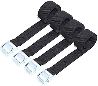 4 Pcs Ratchet Tie Down Straps, 3m x 25mm 250kg Heavy Duty Lashing Straps, Adjustable Retaining Straps Tensioning Belts with Buckle for Vans, Motorcycle, Trucks,Trailer, Luggage, Cargo.