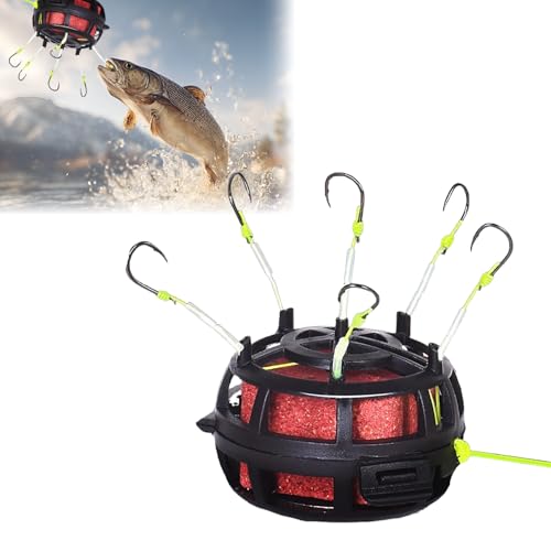 svpfuo 4 szt. Haczyk wędkarski obracający się o 360°, elastyczne haczyki do wędkowania, obrotowy haczyk na przynęty, zapobiegający skręcaniu, wędkarstwo sandacza, pstrąg, w strefie wody wodnej