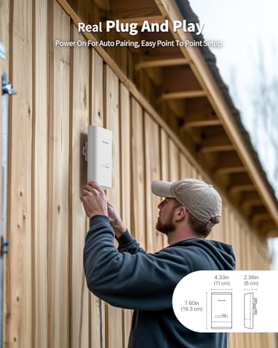Image of BrosTrend 5KM Wireless Bridge Point to Point Outdoor with 2X Gigabit Ports