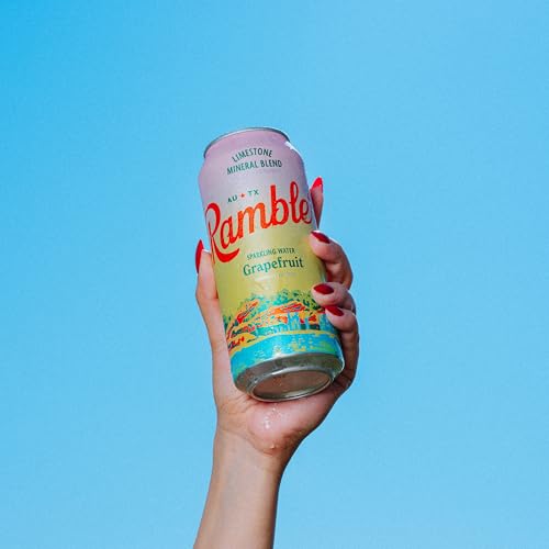 Image of AUTX RAMBLER Sparkling Water, Texas Limestone Mineral Blend, Grapefruit Flavor, 16-Ounce Tallboy Cans, 12-Pack