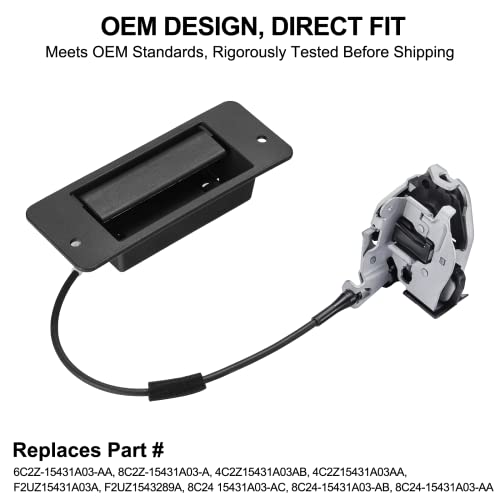 Image of SYERAL E150-E350 Vans Rear Door Latch Assembly 8C2Z-15431A03-A Compatible with Ford E150 E250 E350 Econoline Van 1992-2019 Rear Left Driver Side Cargo Door Lock Latch