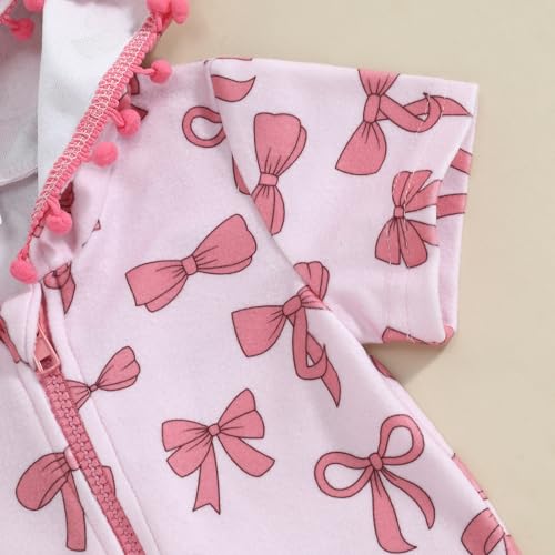 Image of Girls Terry Cloth Swim Cover Up Zip Up Hooded Bathing Suit Coverup Wraps Rufled Kids Pool Beach Robe Cover-Up Dress