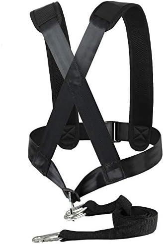 Aedericoe Sled Harness Tire Pulling Harness with Y Shape Strap, Weight Sled Strength Training Workout Adjustable Padded Straps Sled Harness