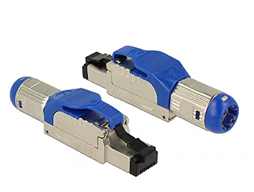 DELOCK 86487 CONECTOR RJ-45 AZUL, PLATA