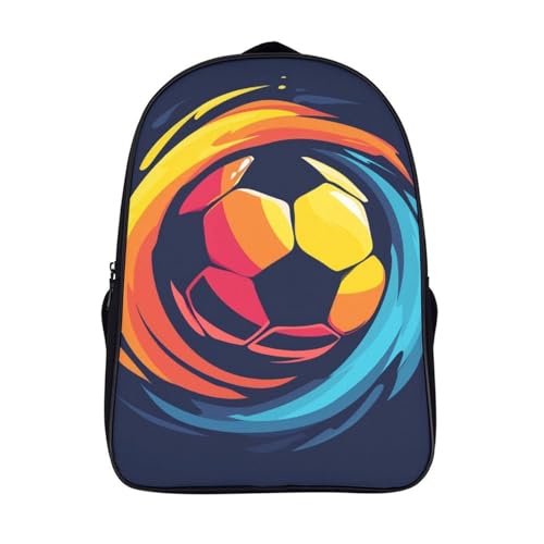 Sac d'école pour enfants motif football : sacs à dos imprimés en 3D 40cm