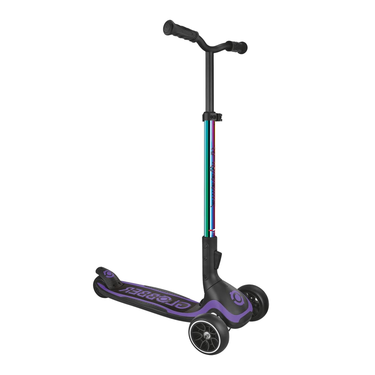 Globber ULTIMUM - Patinete Infantil para Adultos, 125/90 mm Extra Ancho, ABEC 7, 3 Ruedas, Altura Regulable