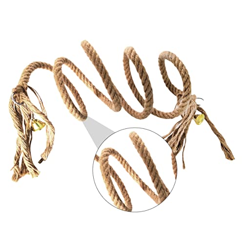 ifundom 1Pc Macaw Parrot Durable Hanging Rope Plaything with Bells Hooks for Grey Parrots Climbing Rope Flexible Bird Perch for Fun Exercise Bird Cages