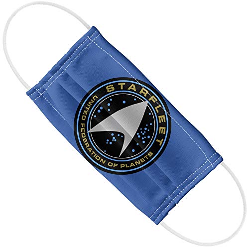 Star Trek Beyond Starfleet Patch 1-Ply Reusable Face Mask Covering with Adjustable Nose Wire, Unisex