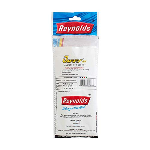 Image of Reynolds Jiffy 0.5 mm Needle Point Gel Pens - Pack of 40 (Black)