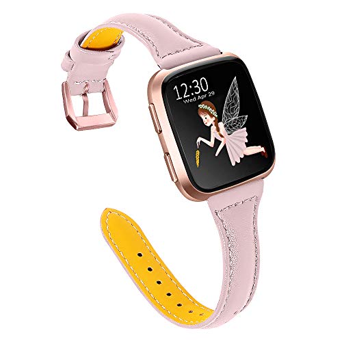 Joyozy Genuine Leather Bands Compatible with Fitbit Versa&Fitbit Versa 2 &Fitbit Versa SE&New