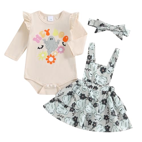 Costume Halloween Bébé Fille 3 Pièces - Body Manches Longues, Jupe Tutu Tulle, Bandeau, Tailles 0-18 Mois - 5