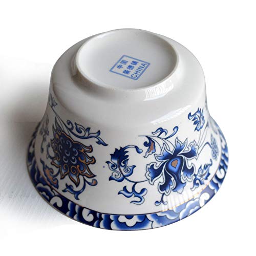 Image of Liang baobao Traditional Gaiwan Tea Set with Lid and Saucer Lotus Design Chinese Tea Cup Porcelain Teacups 200ml