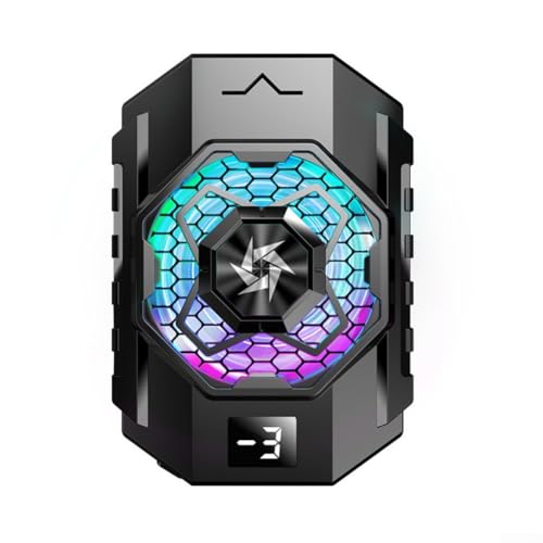 Besttoolifes Enfriador de teléfono, ventilador de juegos con dos modos, para iPhone para teléfonos inteligentes Android de 4.5 a 7 pulgadas, transmisión en vivo (negro)