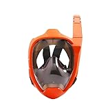 Diving Mask Face Dry Snorkel Mask for Adults Anti Fog Prescription Lens Compatible Explore Underwater Adventures with Clarity (Orange)