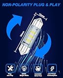 Miisiya 36mm 6418 Led Car Bulbs, 1.42 inches 36mm festoon Led Car Bulbs White light,12V 27smd 3014 Chipset 6461 C5W Bulbs for Interior Car Lights Dome Map Trunk Courtesy Light, (6PCS) - Image 6