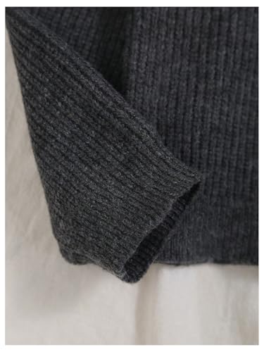 MakeMeChic Girl's Cardigan Sweater Eyelet Embroidery Button Down Long Sleeve Scallop Trim Tops4